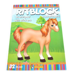 Ritblock, Häst med stickers