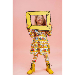 Pippi Långstrump Energisk-klänning gul