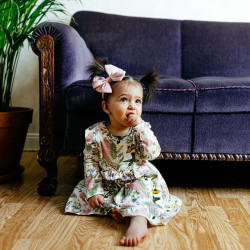 MA-IA FAMILY Lilja-klänning baby naturvit