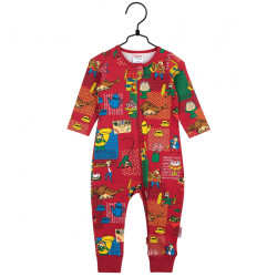 Pippi Långstrump Trombon-pyjamas röd