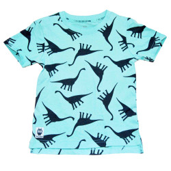 Baby T-shirt med Dinosaurier, Turkos